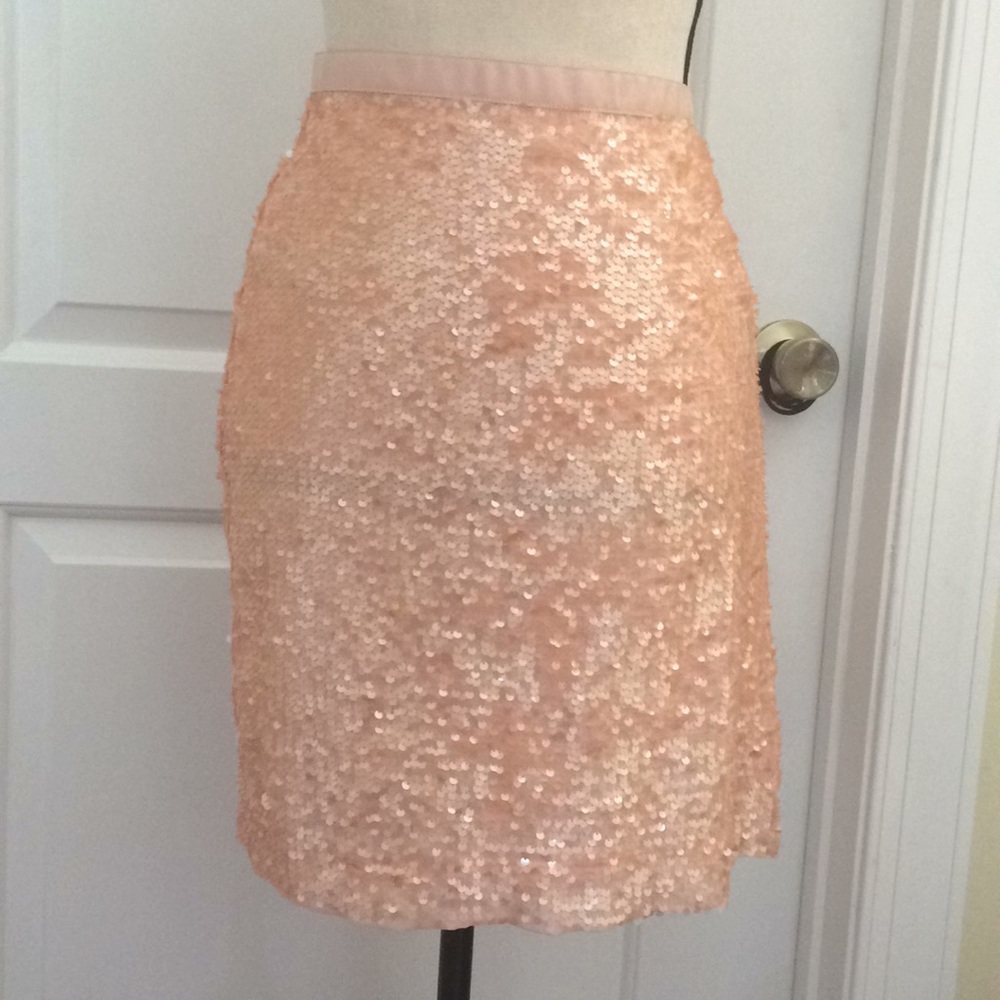 LOFT Pink Sequin Skirt sz 8
